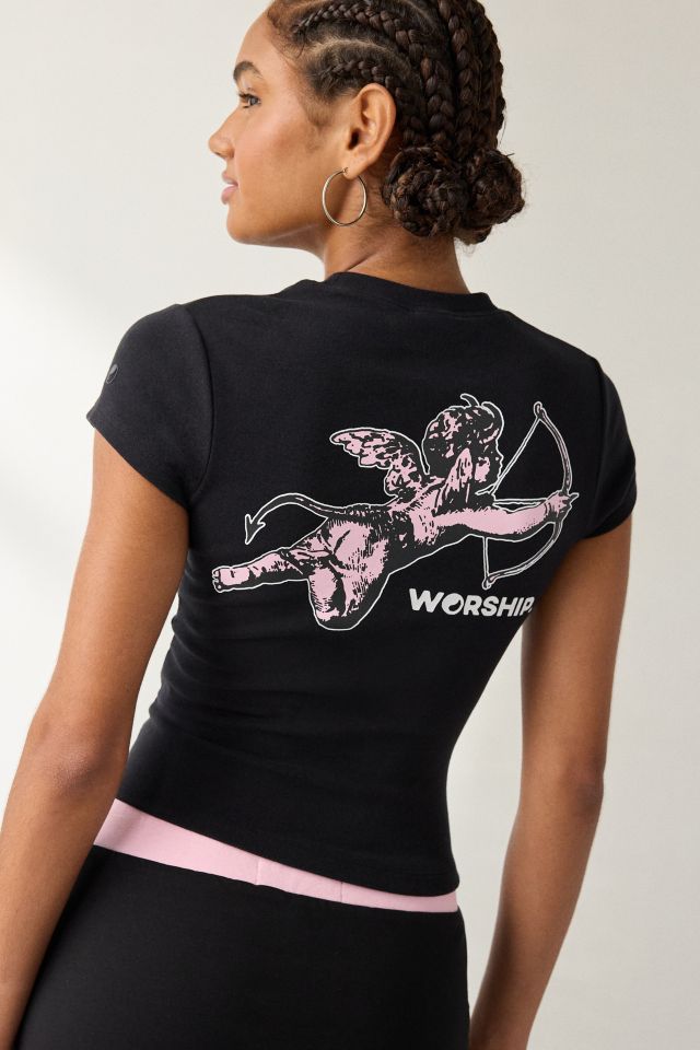 WORSHIP SUPPLIES Cherub Graphic Cap Sleeve Tee #3