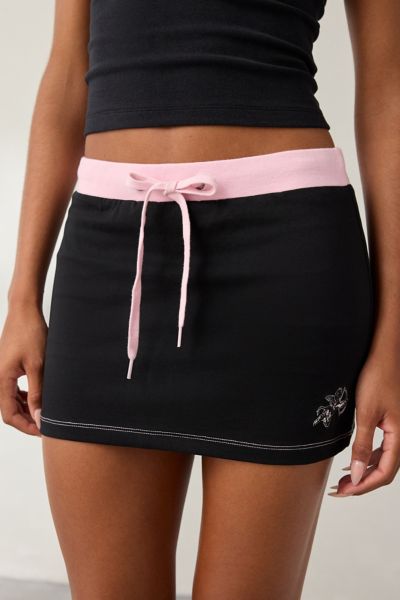 Worship Supplies Cherub Graphic Micro Skort In Black, Women's At Urban Outfitters In Black