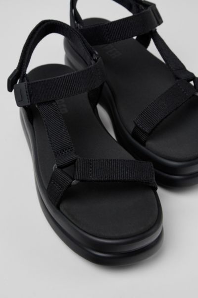 Camper Pelotas Flota Up Platform Sandal In Black