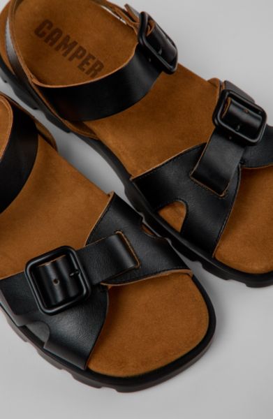 Camper Brutus Leather Buckled Sandal