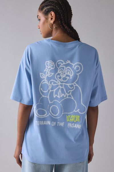 Worship Supplies Terrain Graphic Relaxed Fit Tee In Sky, Women's At Urban Outfitters In Blue