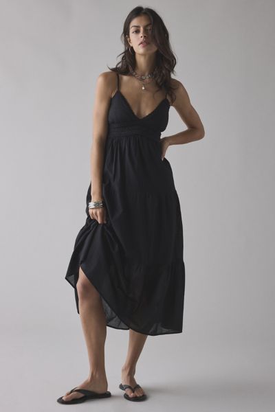 Kimchi Blue Serafina Lace Trim Tiered Babydoll Maxi Dress Product Page