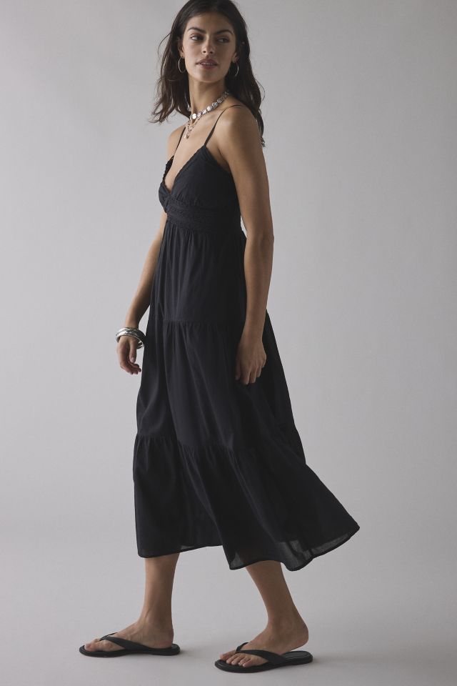 Kimchi Blue Serafina Lace Trim Tiered Babydoll Maxi Dress #2