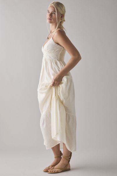 Kimchi Blue Serafina Lace Trim Tiered Babydoll Maxi Dress