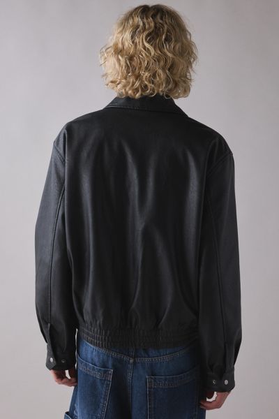 BDG Faux Leather Bomber Jacket