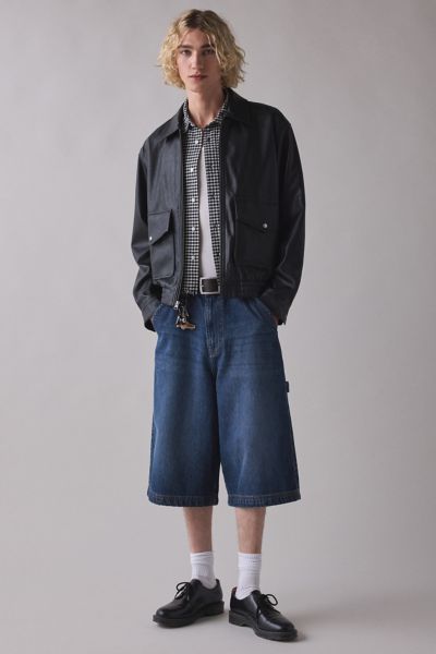 BDG Faux Leather Bomber Jacket