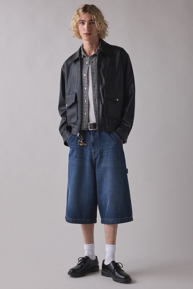 BDG Faux Leather Bomber Jacket #2