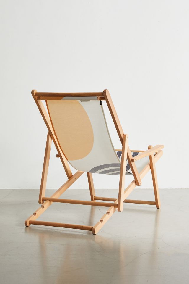 MoonlightPrint Deny Mid-Century Modern Sun & Rainbow Outdoor Folding Chair #3