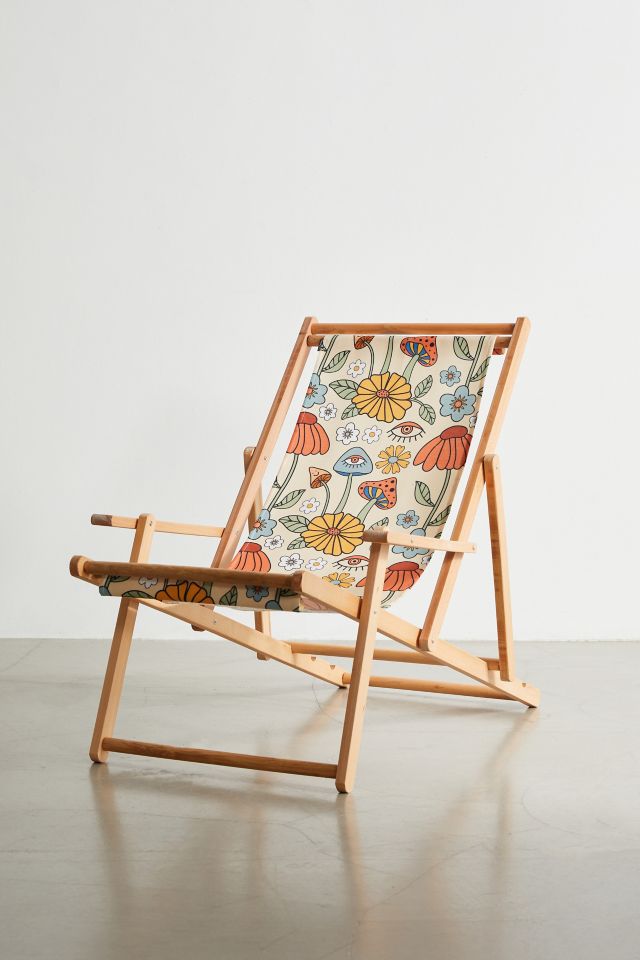 Essentially Nomadic Deny Psychedelic Mushrooms & Florals Outdoor Folding Chair #2