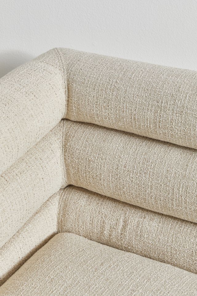 Hampton Channel Stacked Upholstered Sofa #4