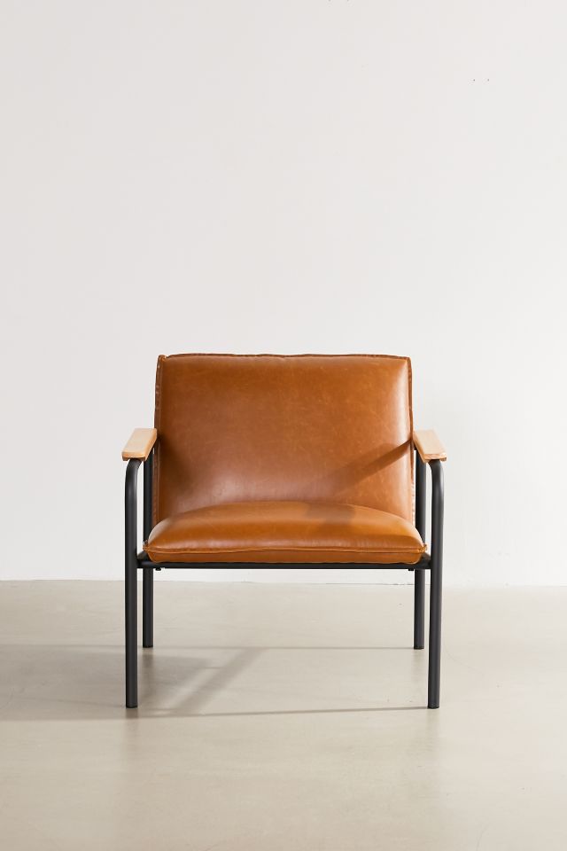 Wesley Faux Leather Lounge Chair #1