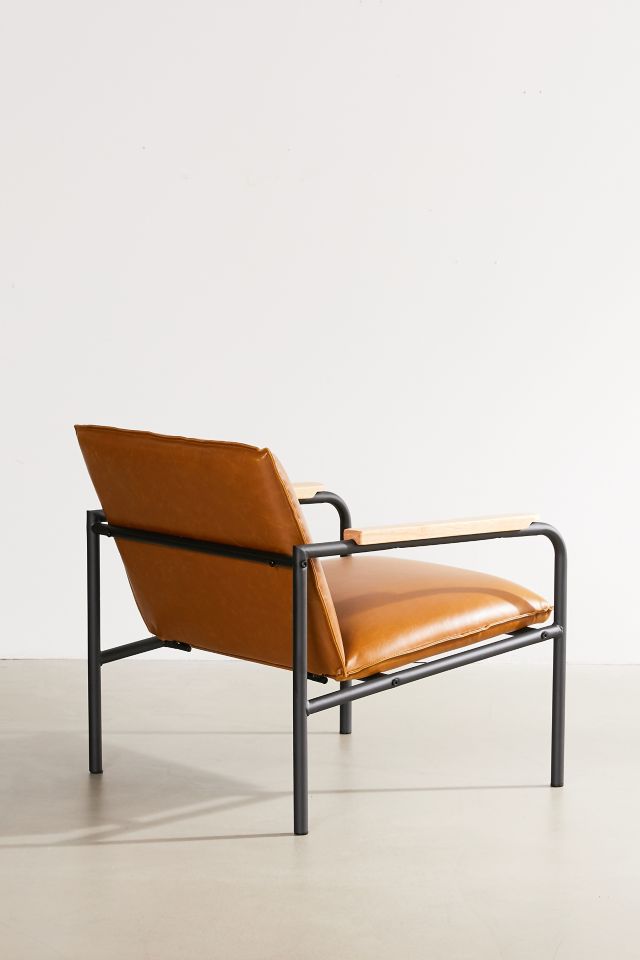 Wesley Faux Leather Lounge Chair #3