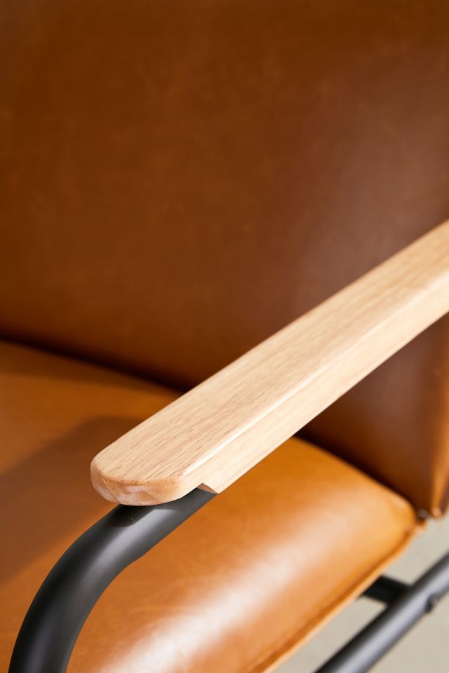 Wesley Faux Leather Lounge Chair #4