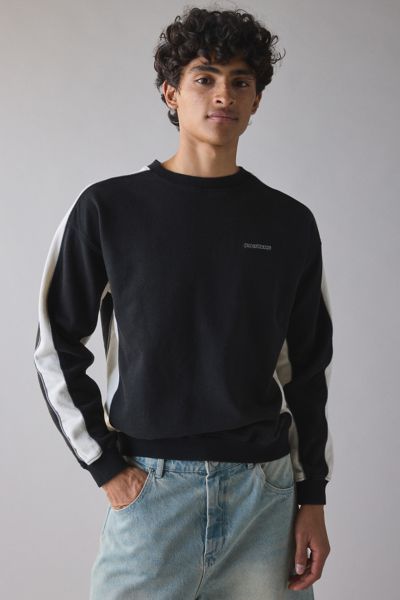 Iets Frans . … Paneled Crew Neck Sweatshirt In Black, Men's At Urban Outfitters In Black