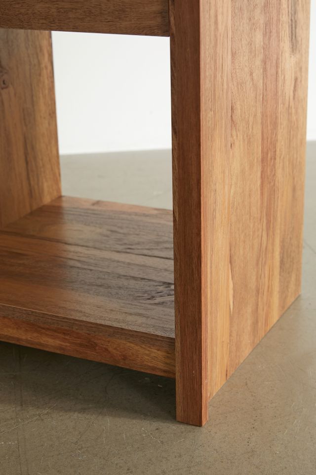 Sindoori Mango Farmhouse Nightstand with Open Storage