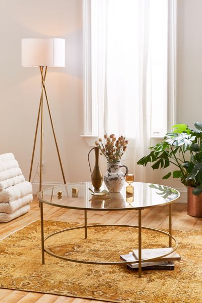 URBAN OUTFITTERS CLAIRE METAL COFFEE TABLE IN GOLD AT URBAN OUTFITTERS 