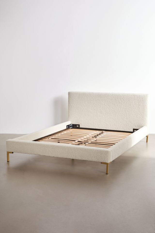 Rosalie Upholstered Faux Sheepskin Platform Bed #2
