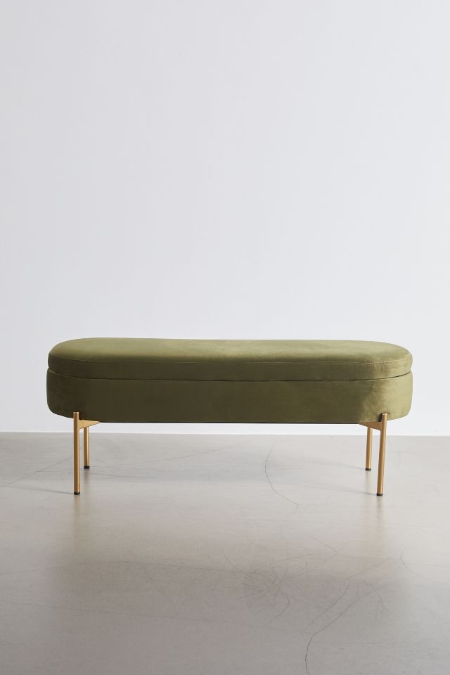 Corinne Velvet Storage Bench #1
