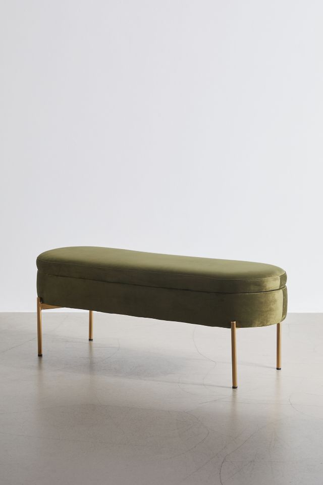 Corinne Velvet Storage Bench #2