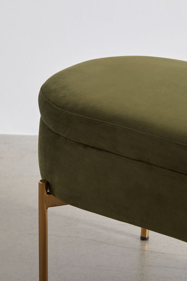 Corinne Velvet Storage Bench #4