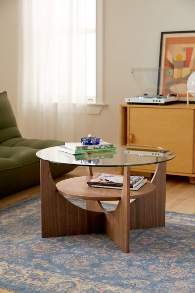 Urban Outfitters Reese Round Coffee Table In Brown At