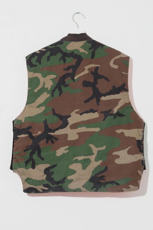 Vintage 1980s Distressed Camo Hunting Vest #2