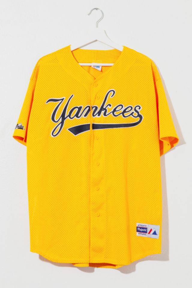 ニューヨーク・ヤンキース イエロージャージ Vintage 1990s Distressed New York Yankees Yellow Baseball