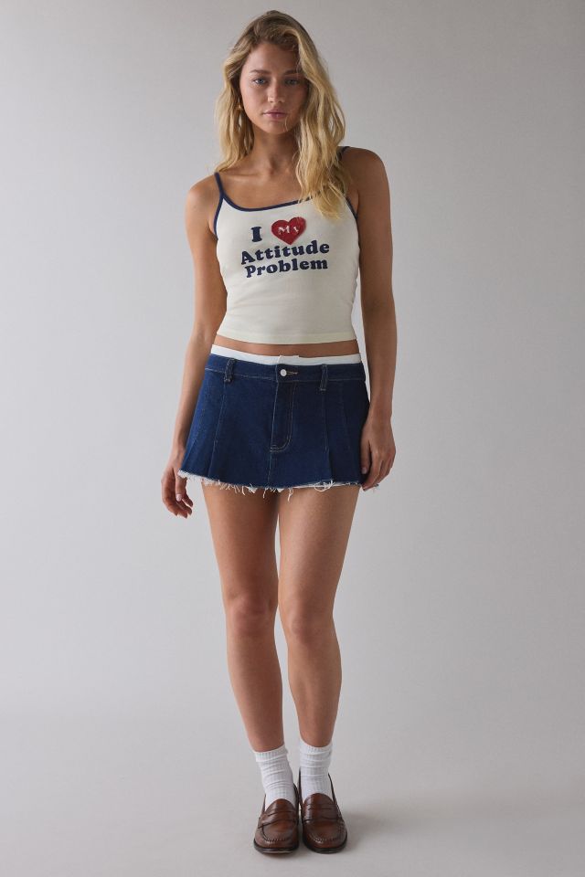 Cheeky Slogan Applique Graphic Cropped Cami #1