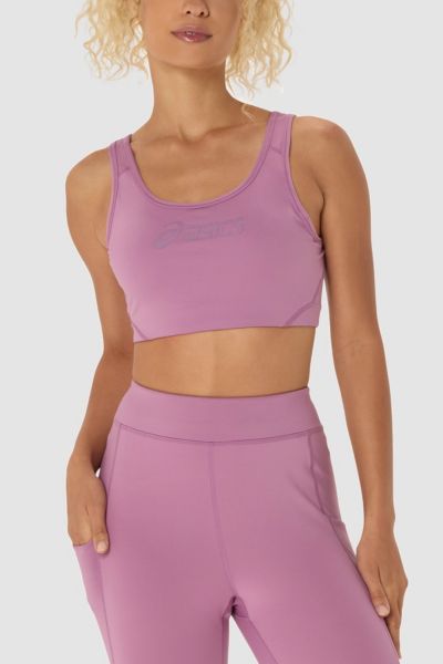 Shop Asics Core Logo Sports Bra In Ube, Women's At Urban Outfitters
