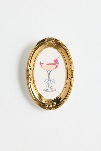Urban Outfitters Preppy Icon Framed Ceramic Wall Hanging In Cocktail At  In Multi