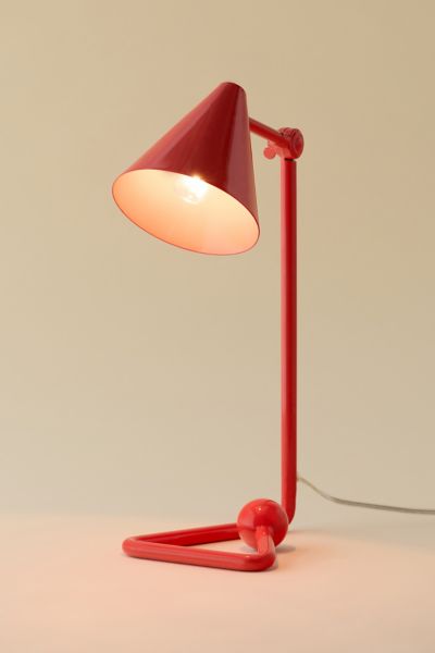 Urban Outfitters Elliott Adjustable Task Table Lamp In Red At
