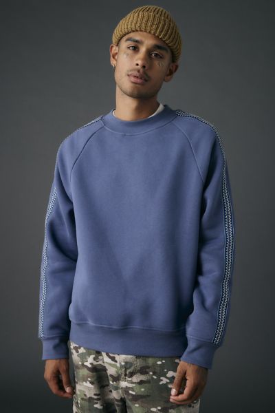 Vintage Stripe Collar V-Neck Pullover Sweatshirt | Urban