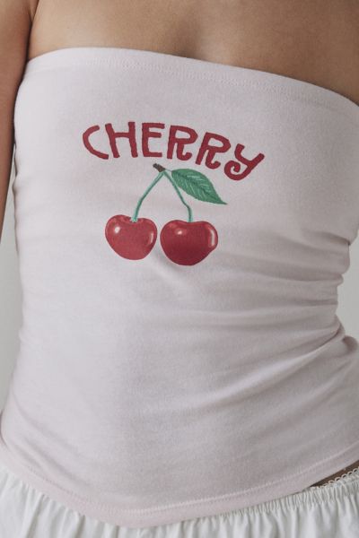 Freshly Picked Fruit Graphic Cropped Tube Top