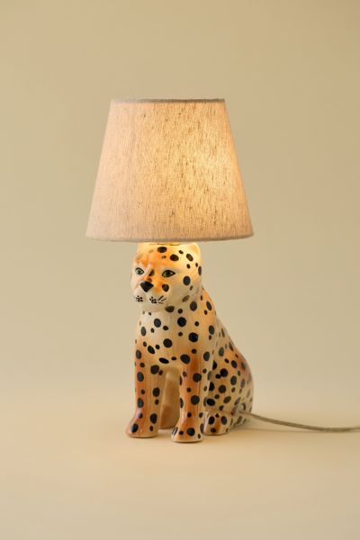 Lampe de Table en Céramique Léopard