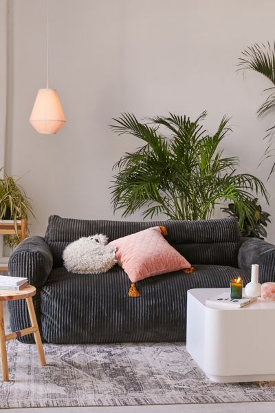 Urban Outfitters Matilda Corduroy Bean Bag Sofa In Black At