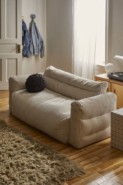 Urban Outfitters Matilda Corduroy Bean Bag Sofa In Ivory At