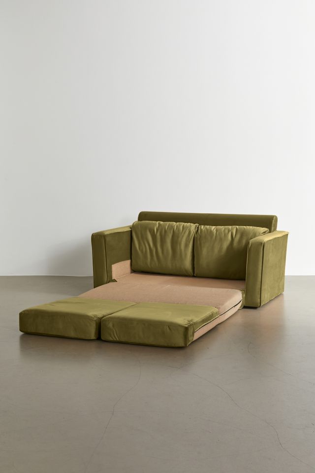 Gavin Upholstered Velvet 2-Seater Sleeper Sofa #3