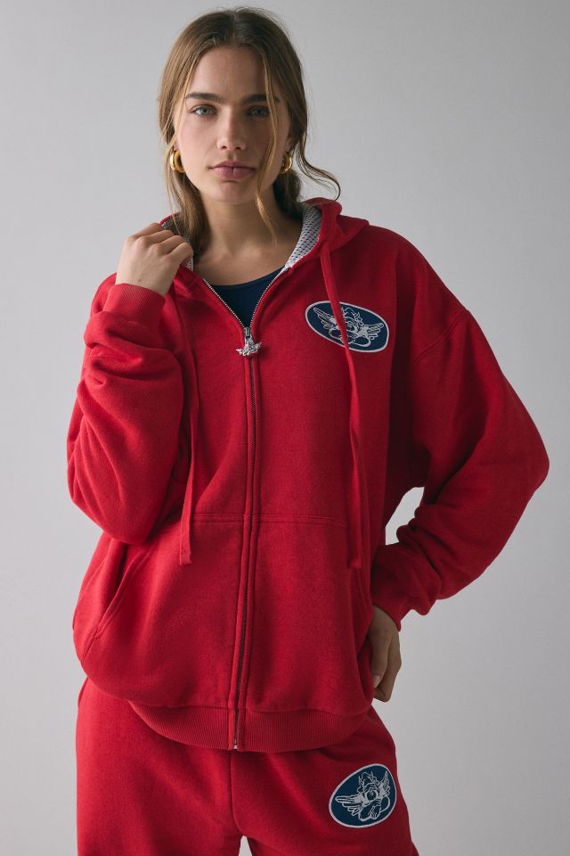 Boys Lie Harley Red Flags Graphic Zip-Up Hoodie Sweatshirt #1