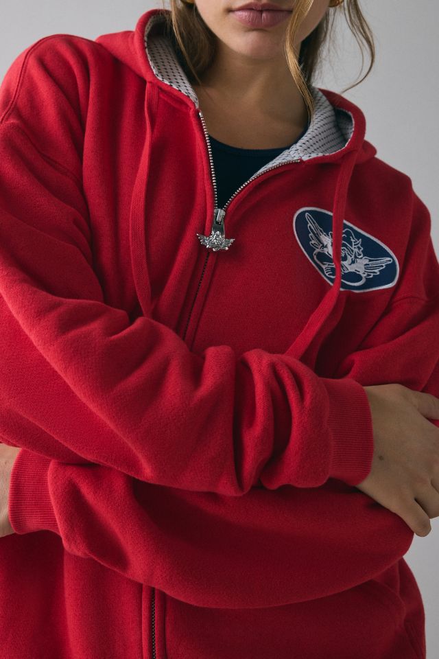 Boys Lie Harley Red Flags Graphic Zip-Up Hoodie Sweatshirt #3