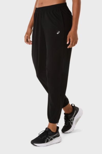 Shop Asics Silver Woven Athletic Pant In Performance Black, Women's At Urban Outfitters