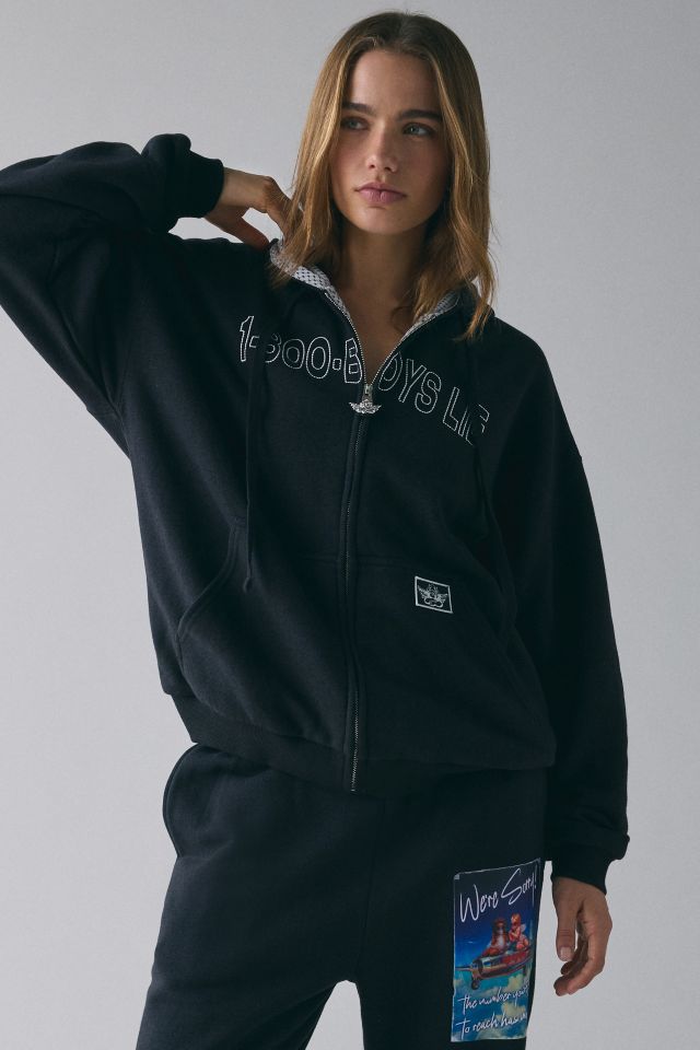 Boys Lie Harley 1-800 Disconnected Graphic Zip-Up Hoodie Sweatshirt #1
