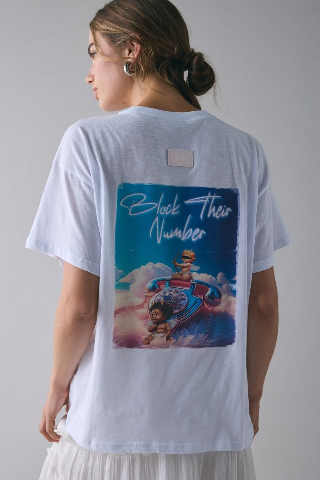 Boys Lie Block Their Number Graphic Boyfriend Tee #1