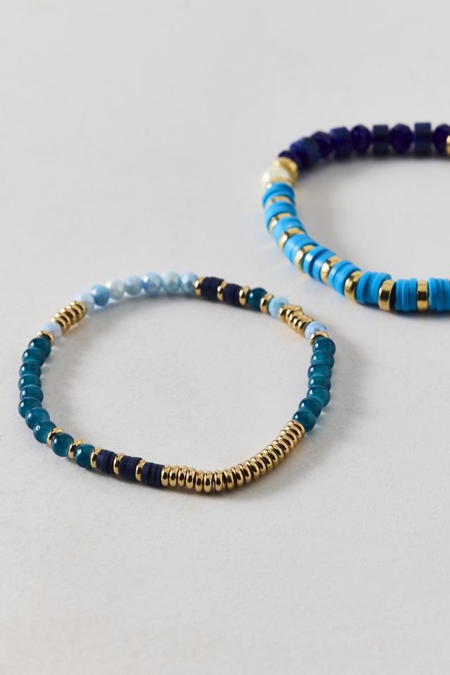 Color Pop Mixed Beaded Stretch Bracelet Set #1
