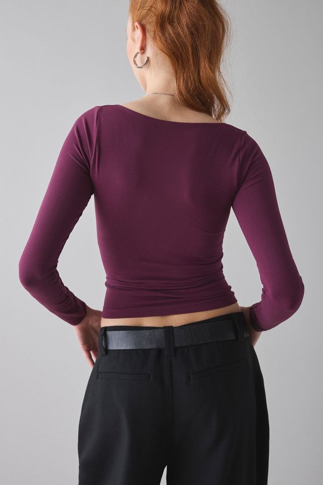 Out From Under Ruby Square Neck Long Sleeve Cropped Tee #2