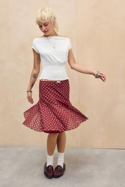 UO Jacquard Satin Midi Skirt | Urban Outfitters