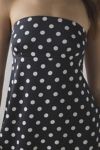 UO Mira Strapless Tie-Back Bow Satin Slip Mini Dress