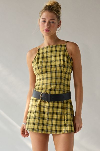 Kimchi Blue Becca Printed Open Tie-Back Fit-And-Flare Mini Dress