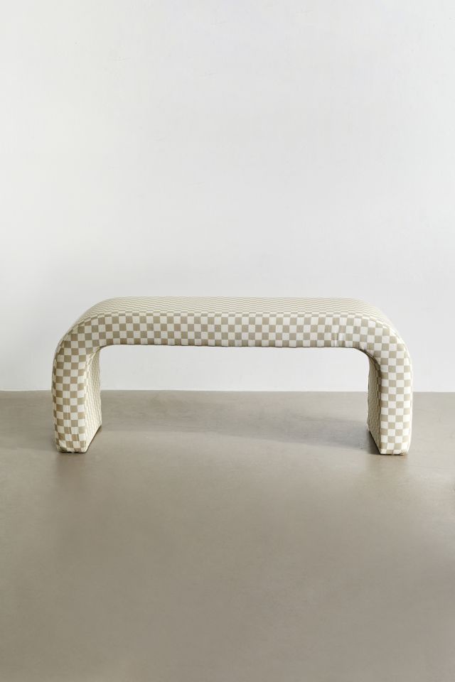 Sienna Curving Checkered Pattern Bench #1