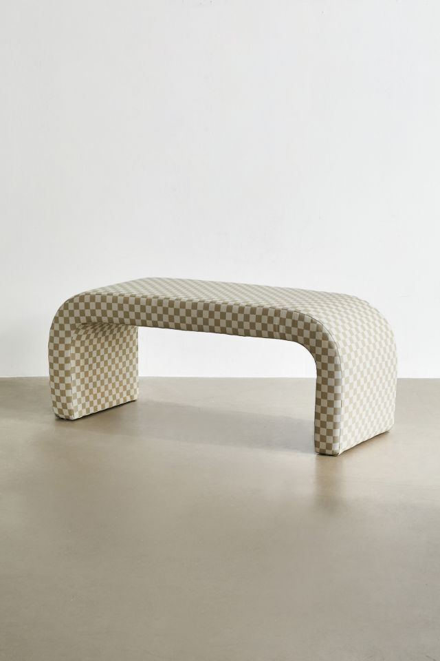 Sienna Curving Checkered Pattern Bench #2