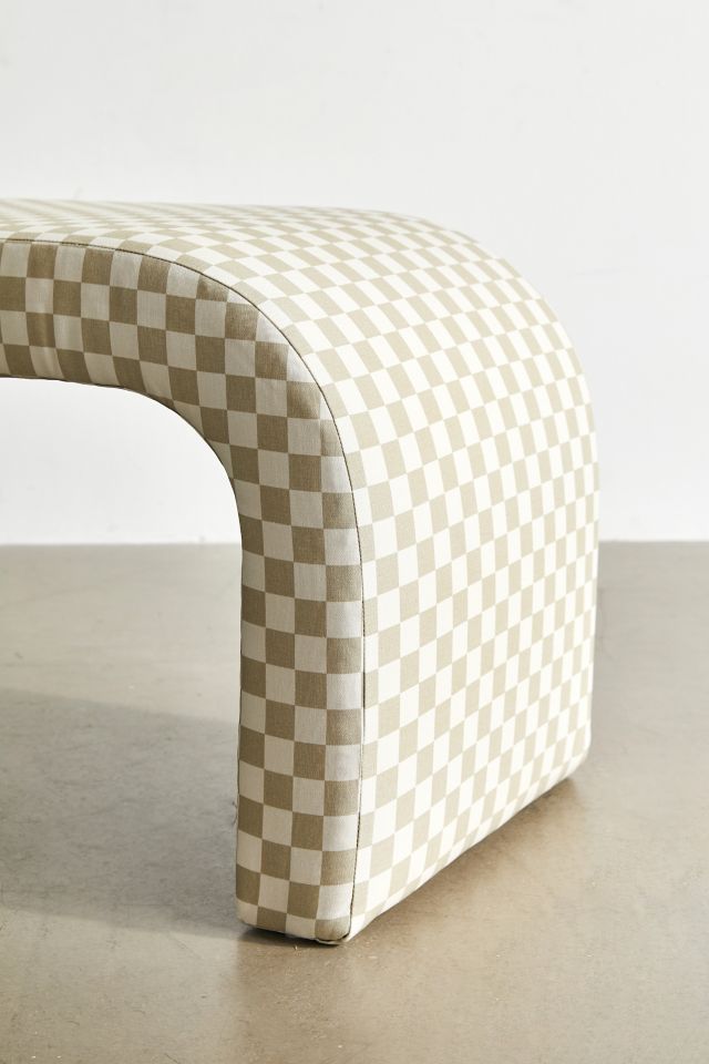 Sienna Curving Checkered Pattern Bench #3